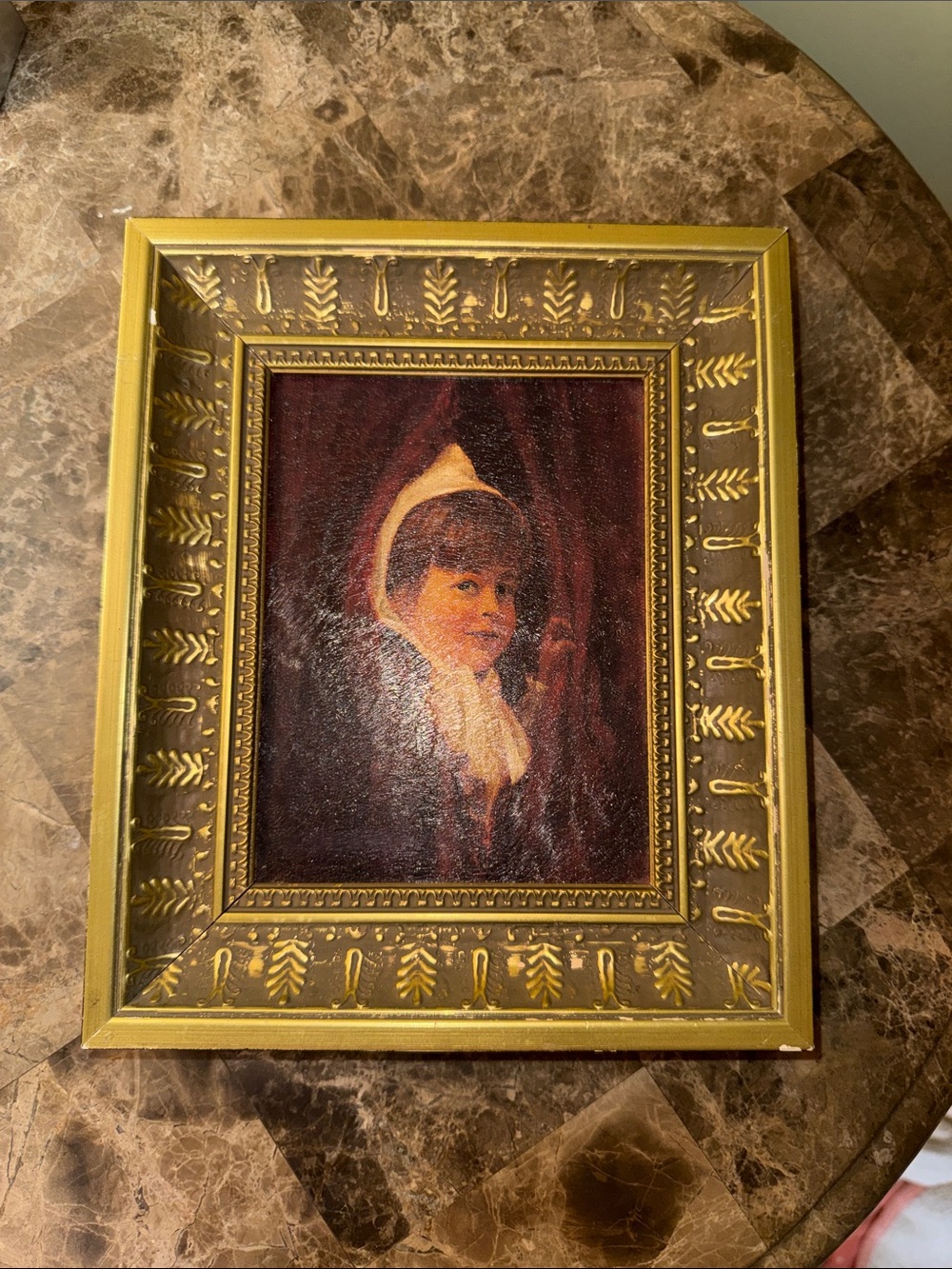 Gold Framed Portrait Wall Art - Gold